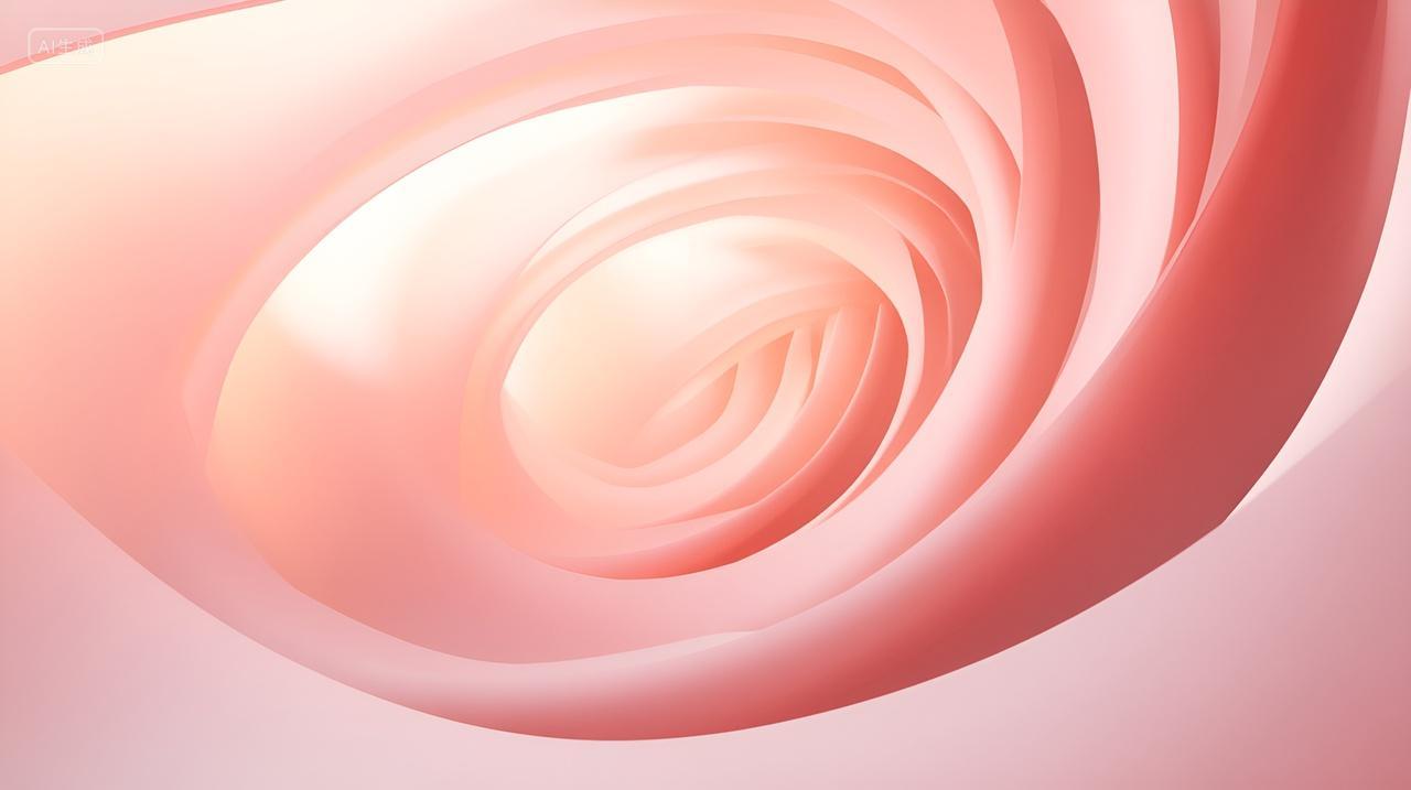 粉色螺旋形抽象漩涡图案光晕效果背景图