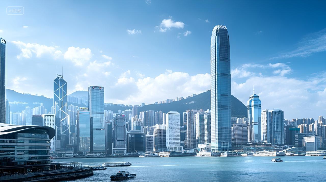 商务城市天际线繁华都市摩天大楼城市地标