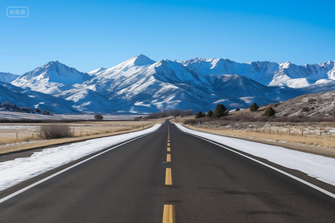 成功路上雪山公路企业发展电脑壁纸