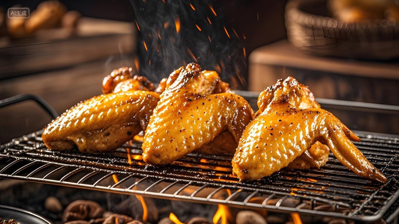 奥尔良蜜汁烤鸡翅烤鸡全翅美味特色美食小吃的广告海报摄影图