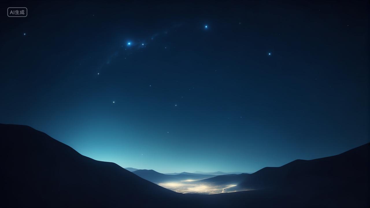 唯美深色夜空星空风景摄影背景图