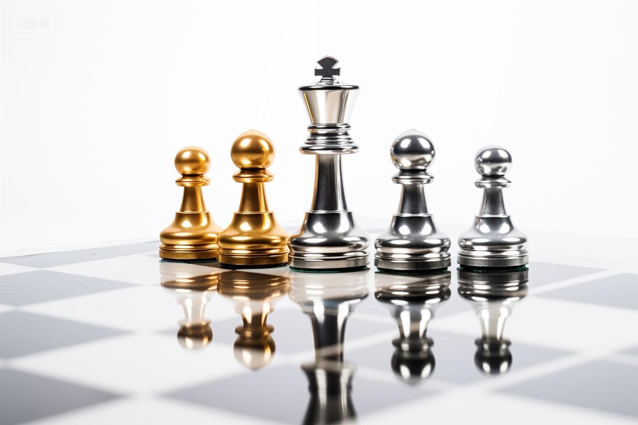 金银棋子对弈企业文化团队精神