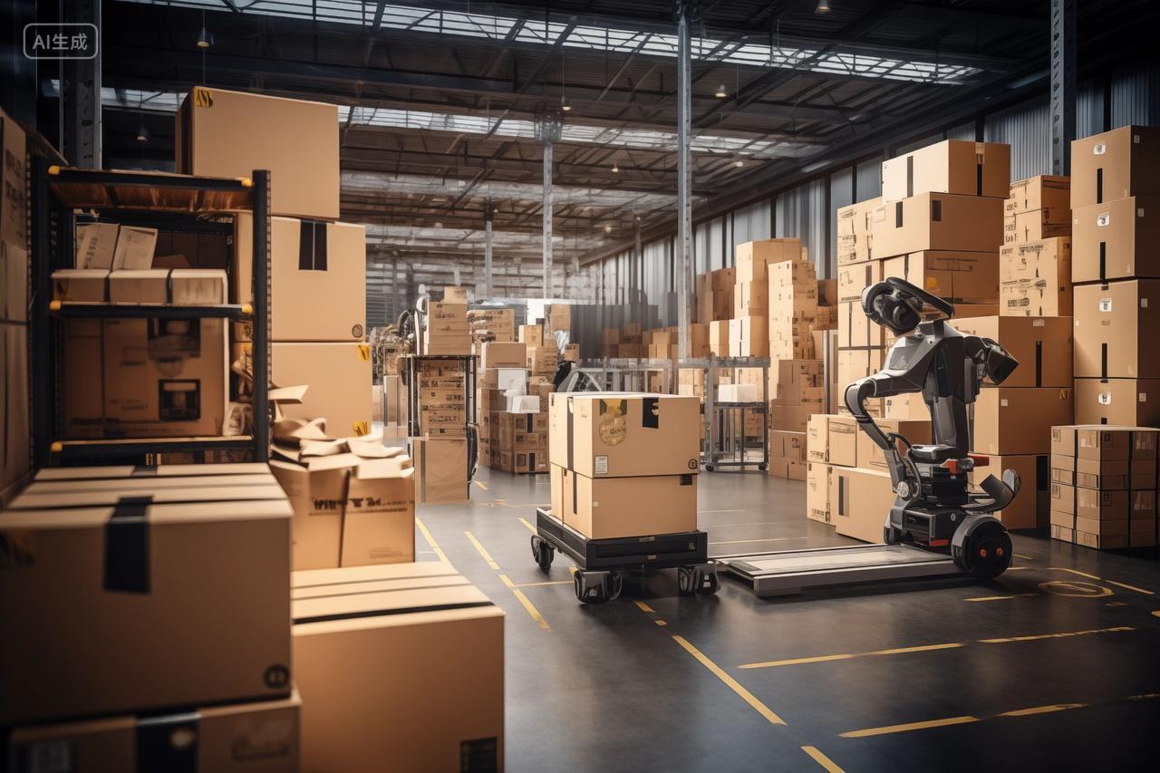 智能机器人仓库自动化搬运未来物流运输