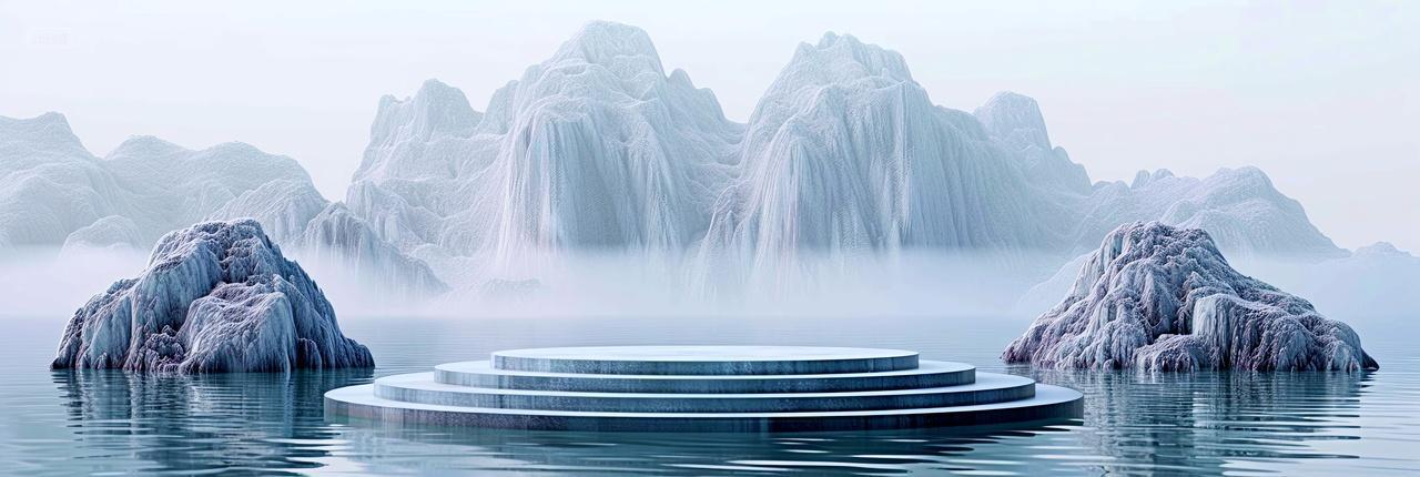 山水禅境双11层叠展示台