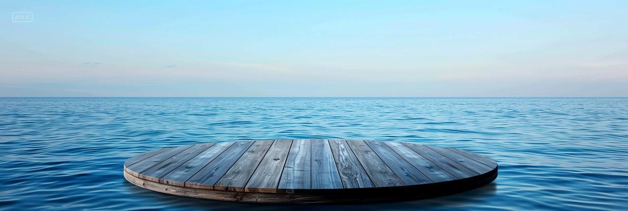 双11海面上的圆形展示台