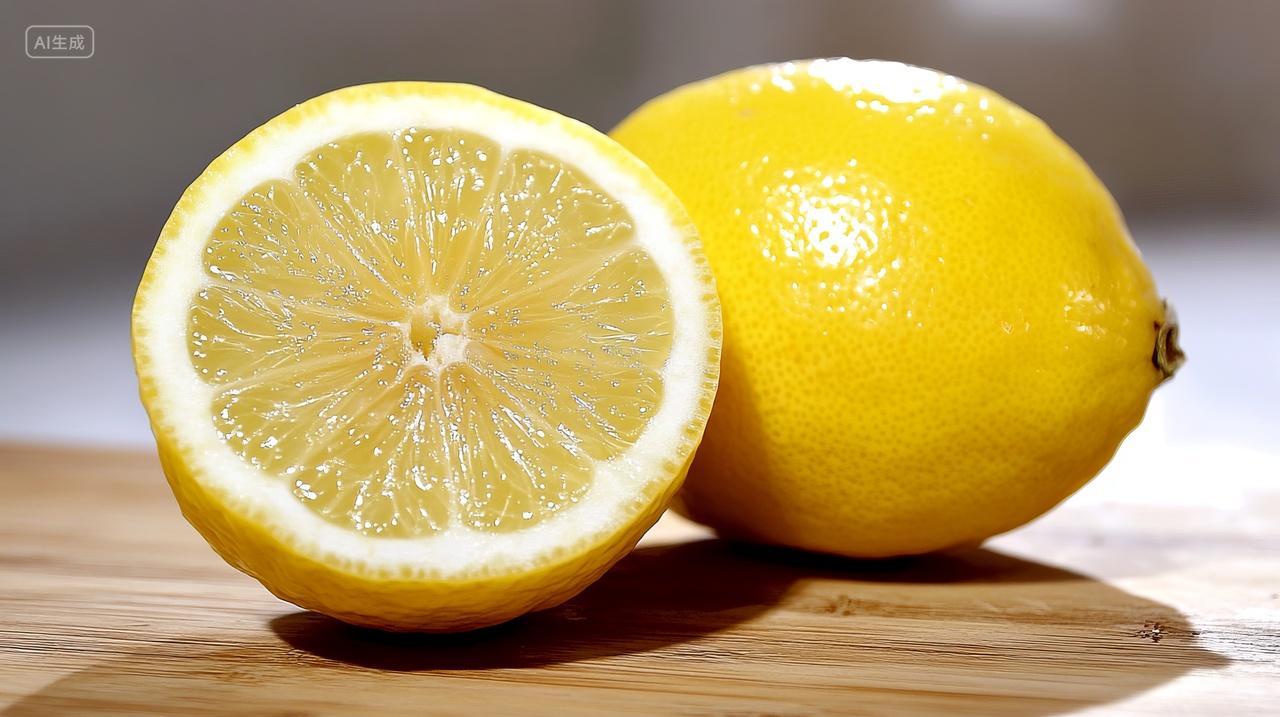 半切开的柠檬特写水果海报广告背景