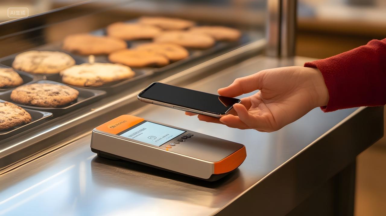 双十一手机支付便利购物糕点店场景