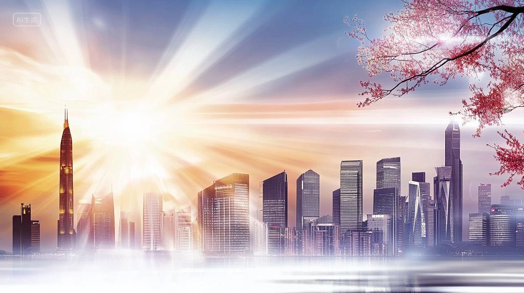 城市商务封面ppt背景