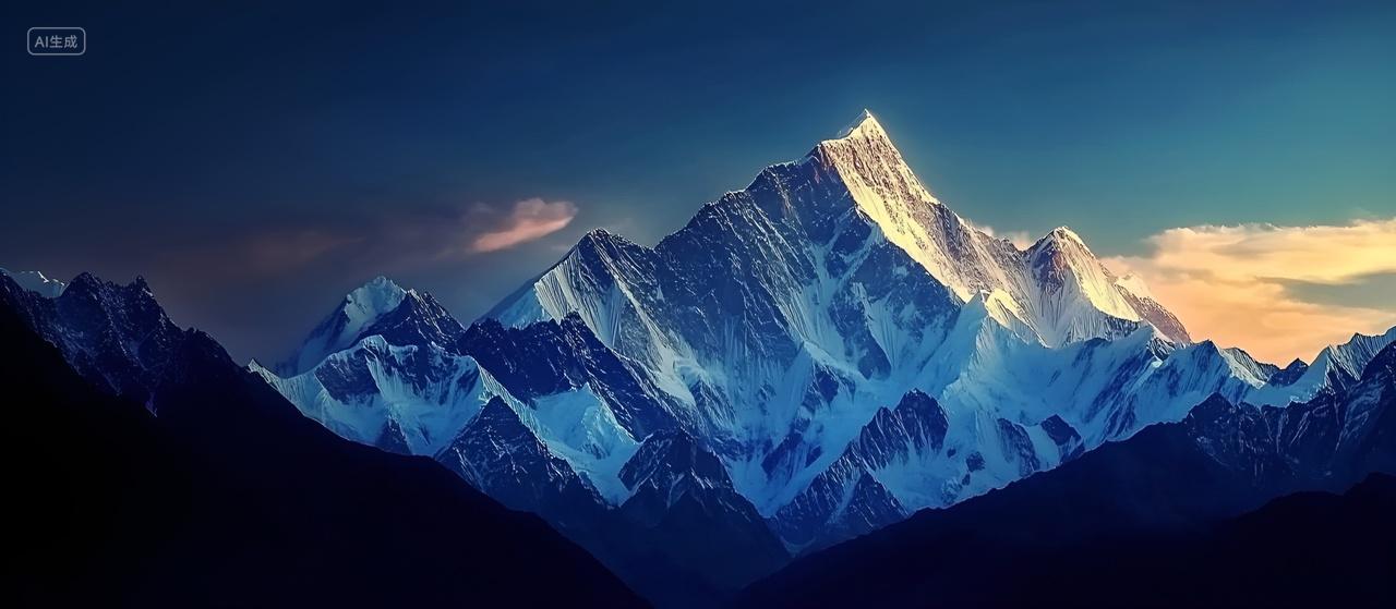 晨曦雪山山顶日照金山梅里雪山国家地理旅游