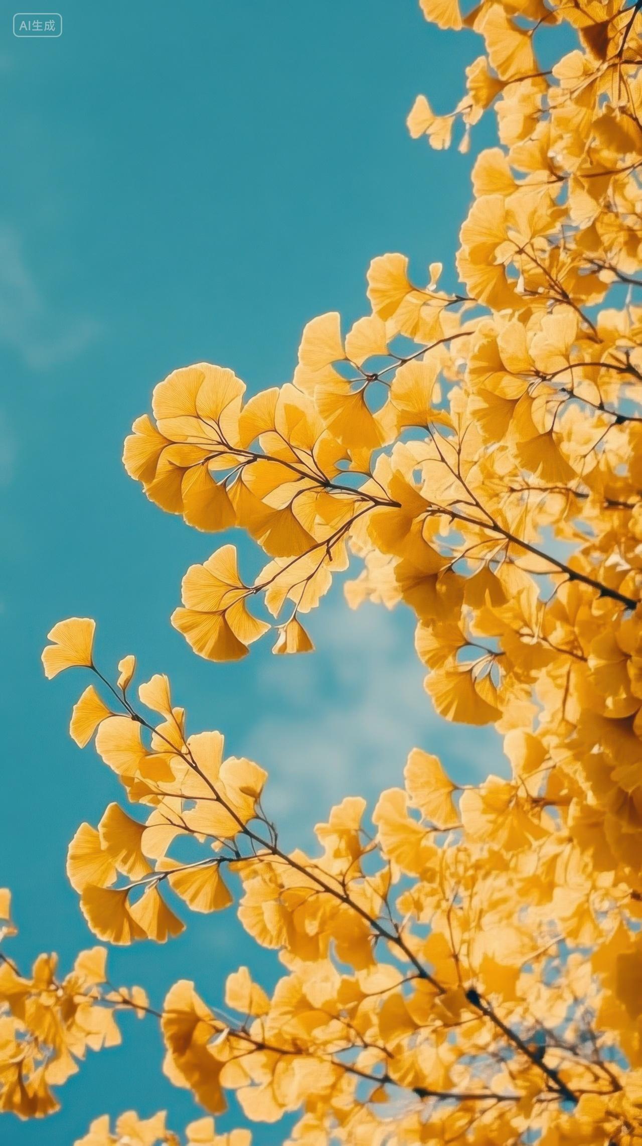 银杏叶背景素材