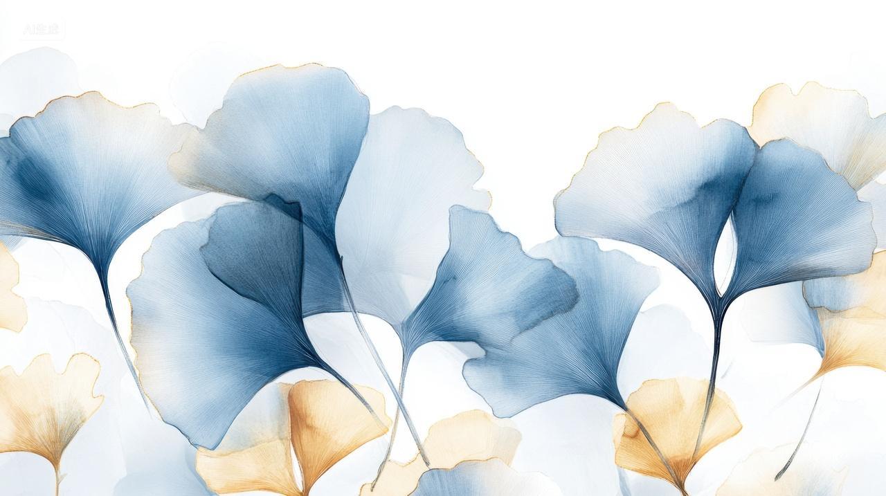 银杏叶图案背景