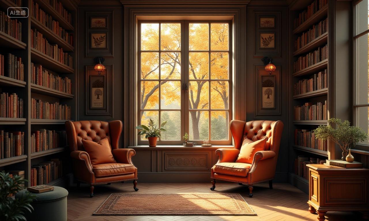 书房书架与书籍