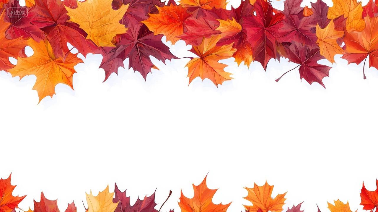 枫叶背景边框素材
