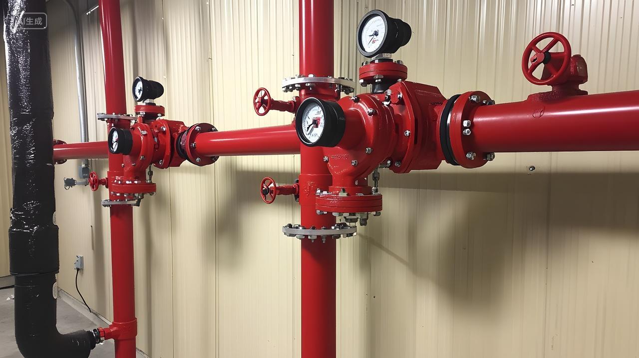 消防管道系统与阀门全国消防日安全宣传图片
