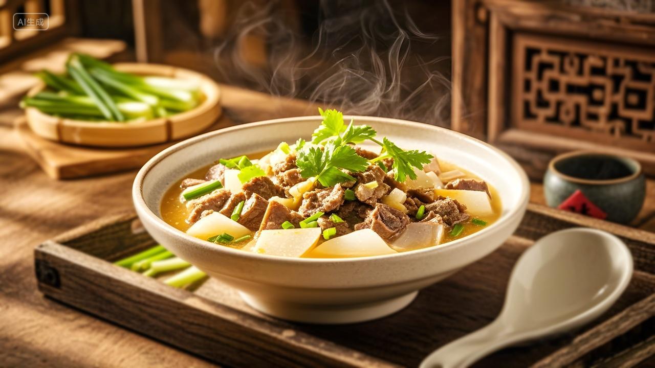 萝卜炆牛杂广东美食图片