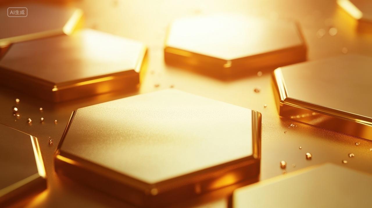 金色六边形背景