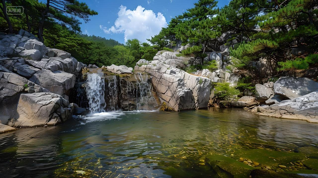 蓝天白云绿水青山风光山清水秀美景