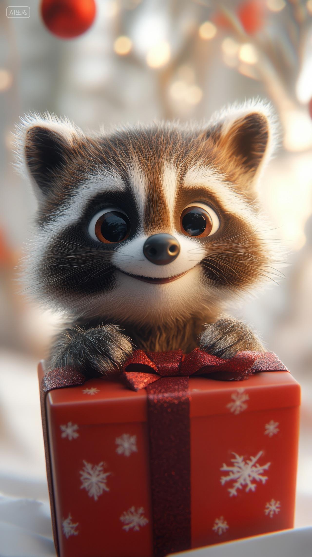 浣熊宝宝的圣诞惊喜