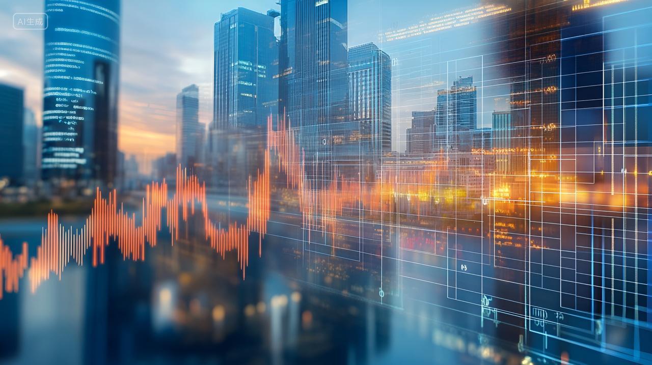 金融科技未来城市建筑股票曲线财经经济