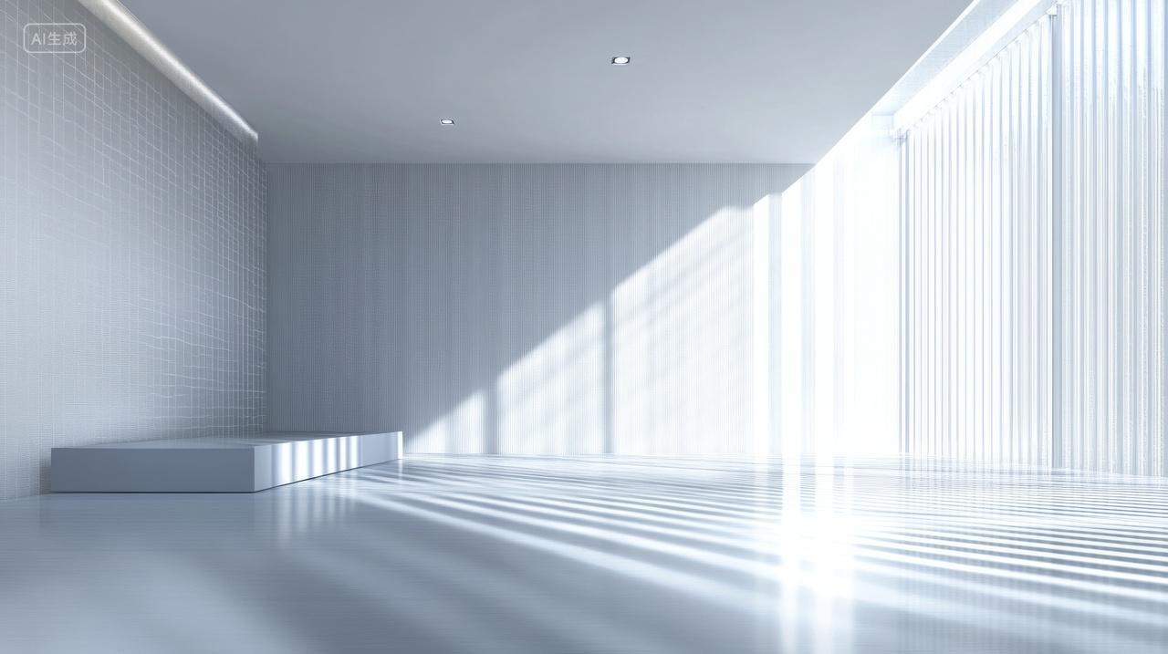 城市简约现代的白色空间室内设计阳光影交错