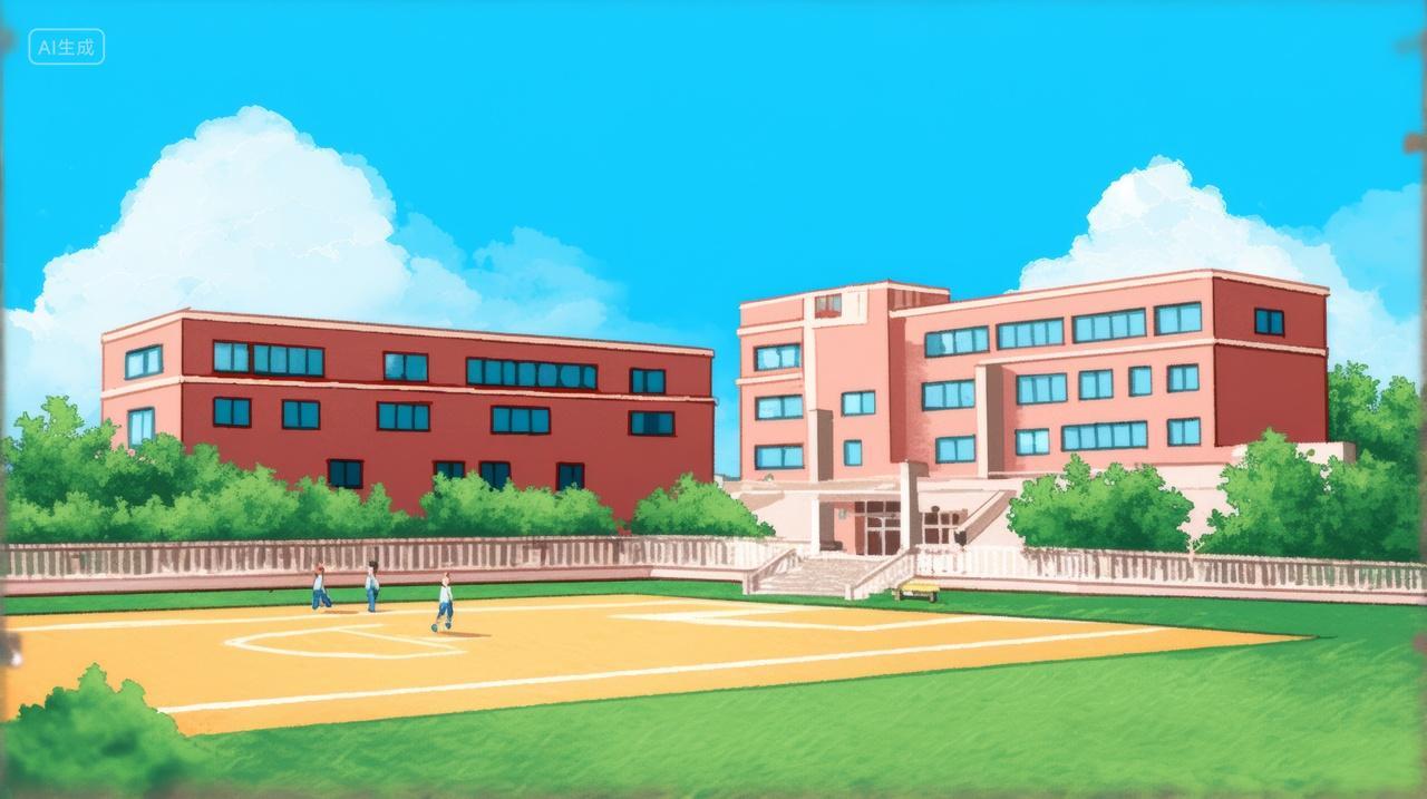 青春校园学校操场教育房地产