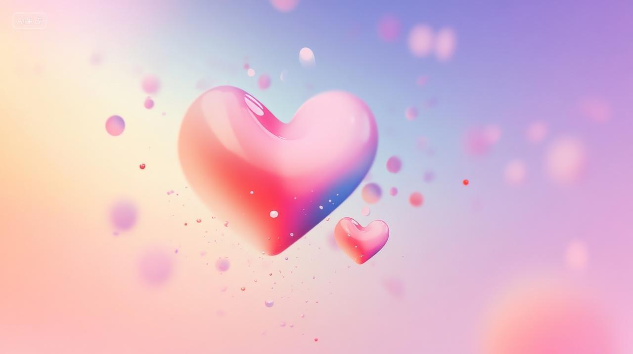 七夕情人节粉色爱心梦幻背景浪漫爱情520