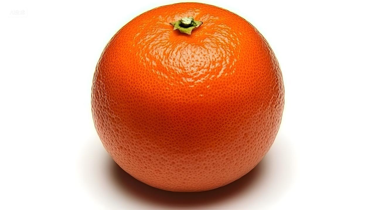 白色背景中亮橙色柑橘类水果