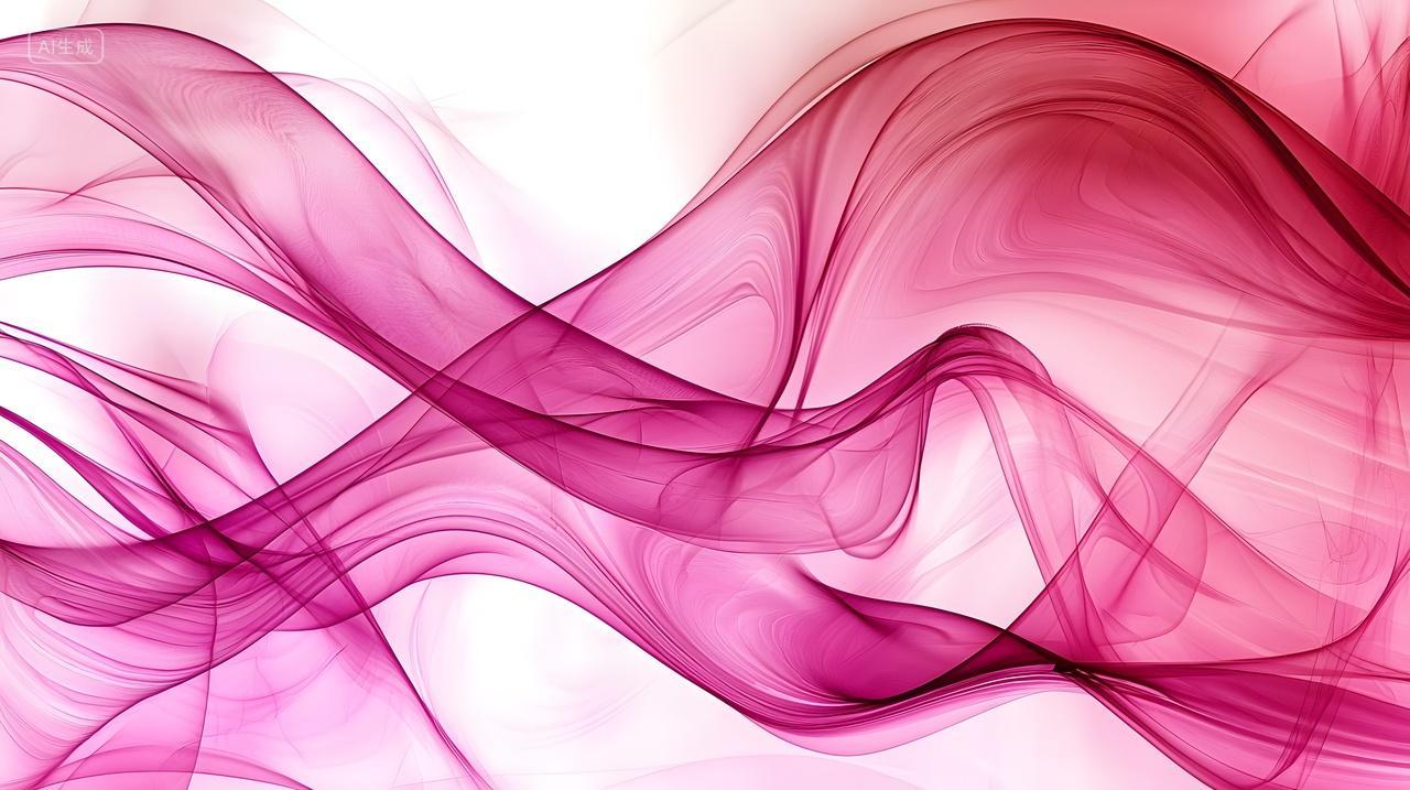 浅色背景上优雅粉色抽象波浪