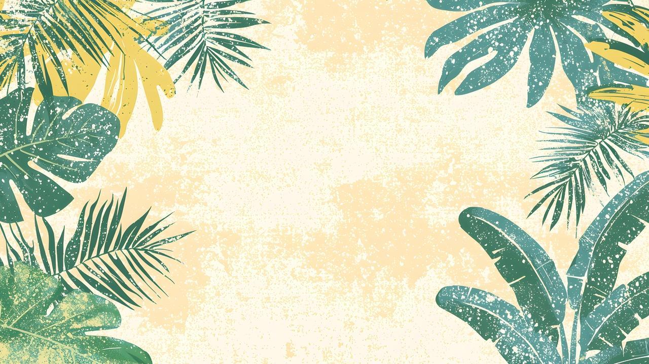 热带植物设计叶子鲜艳