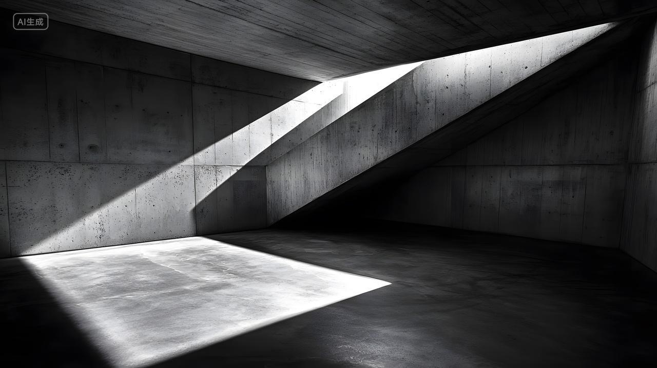 极简主义风格室内装潢搭配戏剧性灯光效果