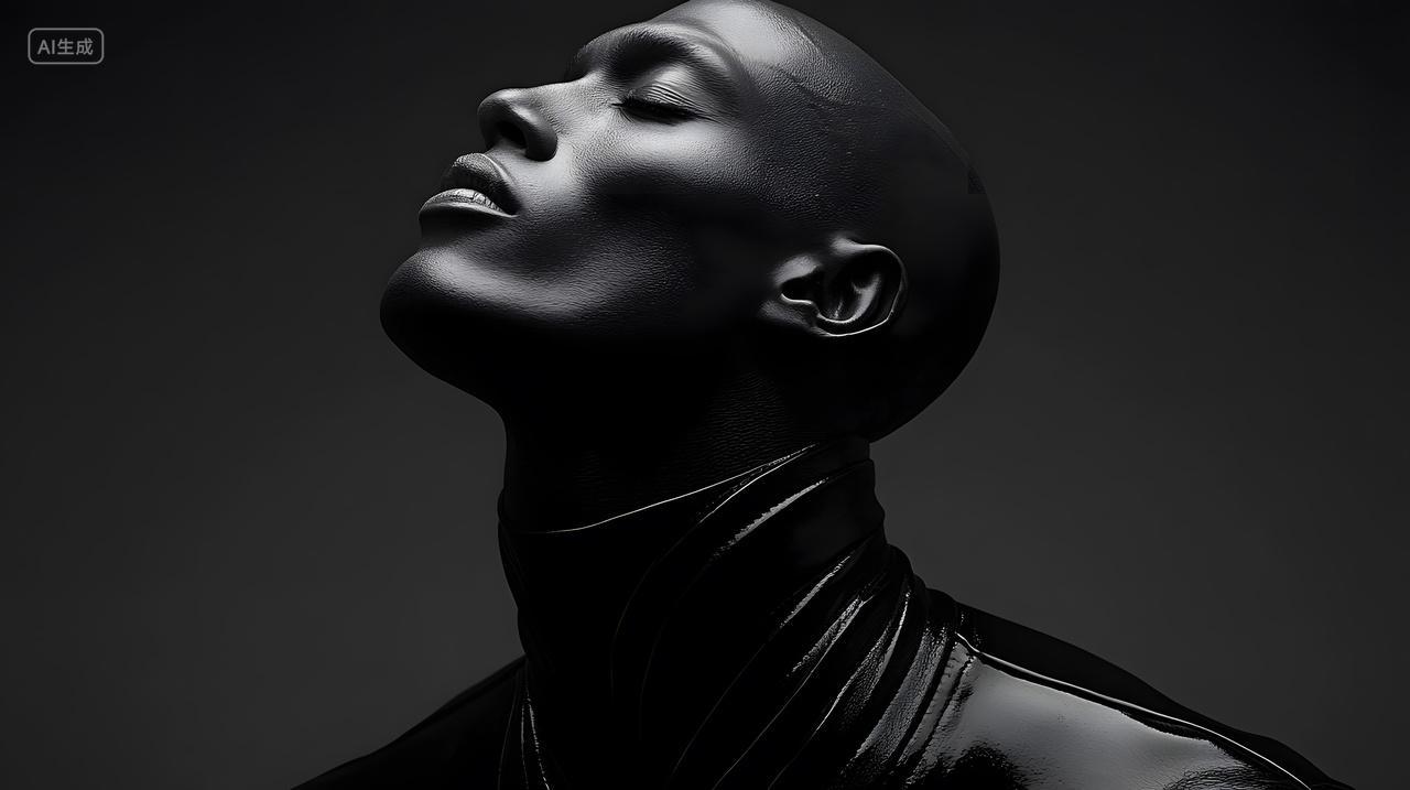 优雅黑色男模外形引人注目