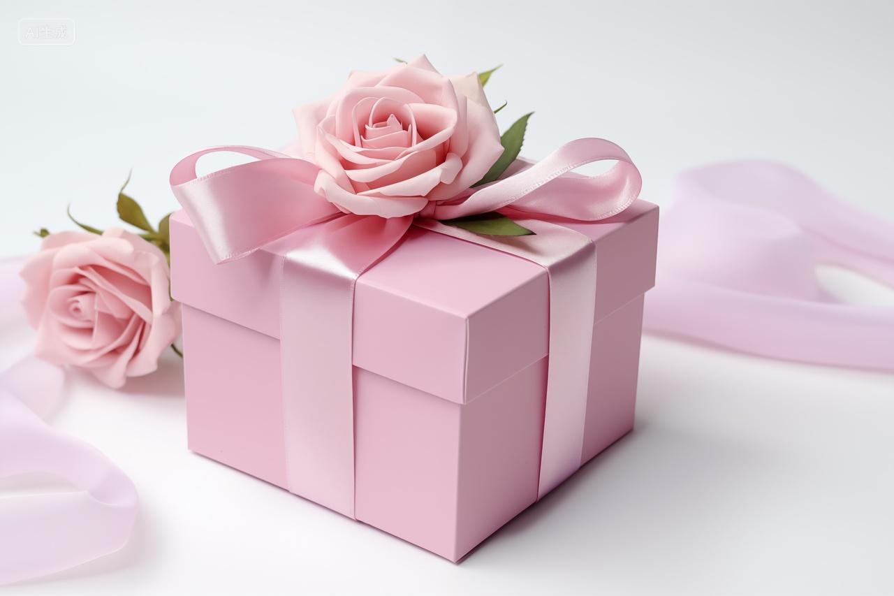 粉色的礼物盒情人节生日520礼物