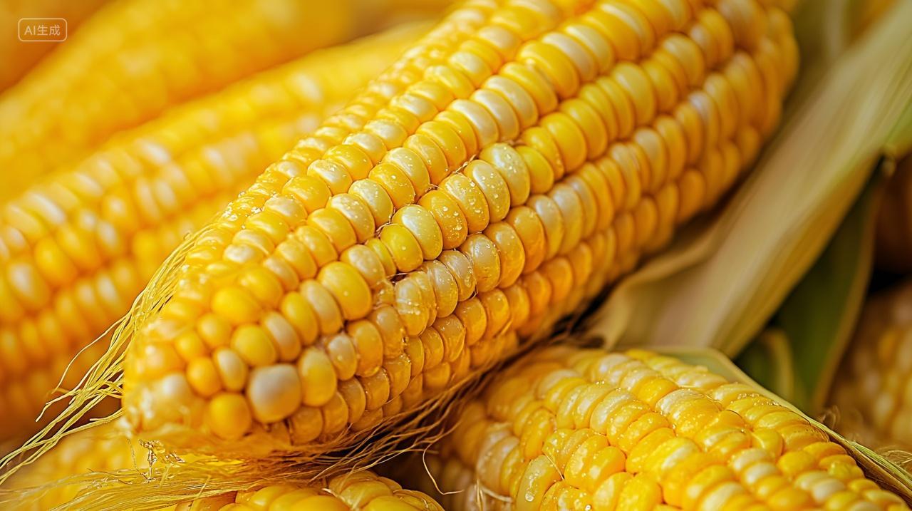 霜降节气新鲜玉米特写秋季秋收玉米棒子农民丰收节