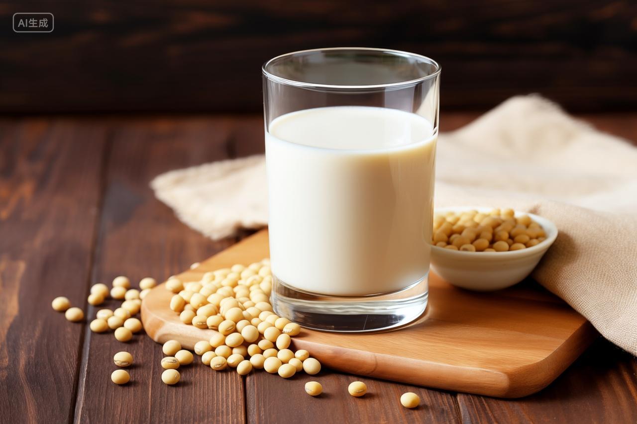 一杯香浓的豆奶健康饮品营养早餐