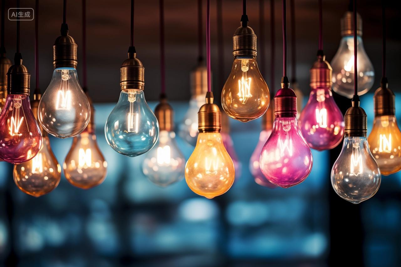 彩色灯泡创意灯泡室内家居灯光