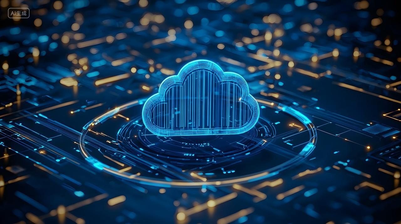 具有未来主义设计数字云符号