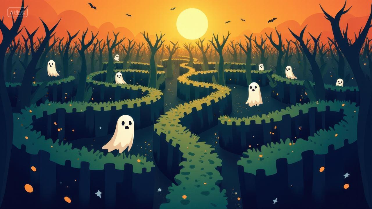 万圣节之夜的鬼魂之路