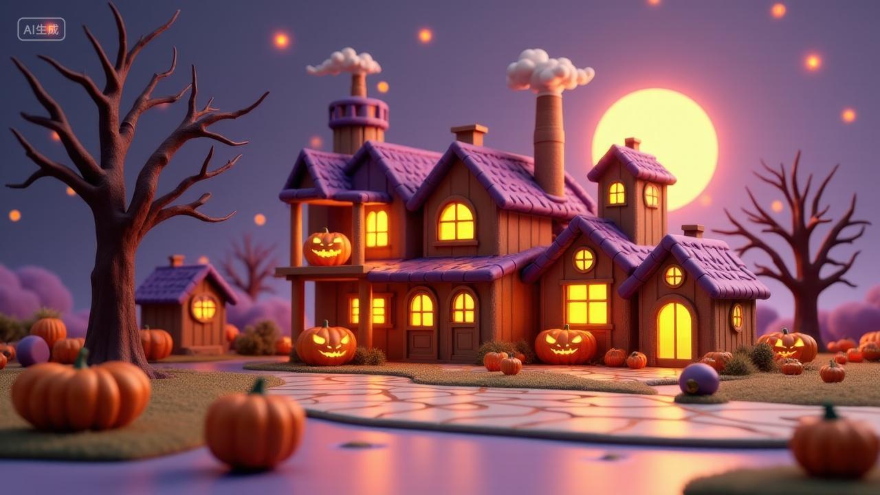 万圣节之夜的梦幻小屋