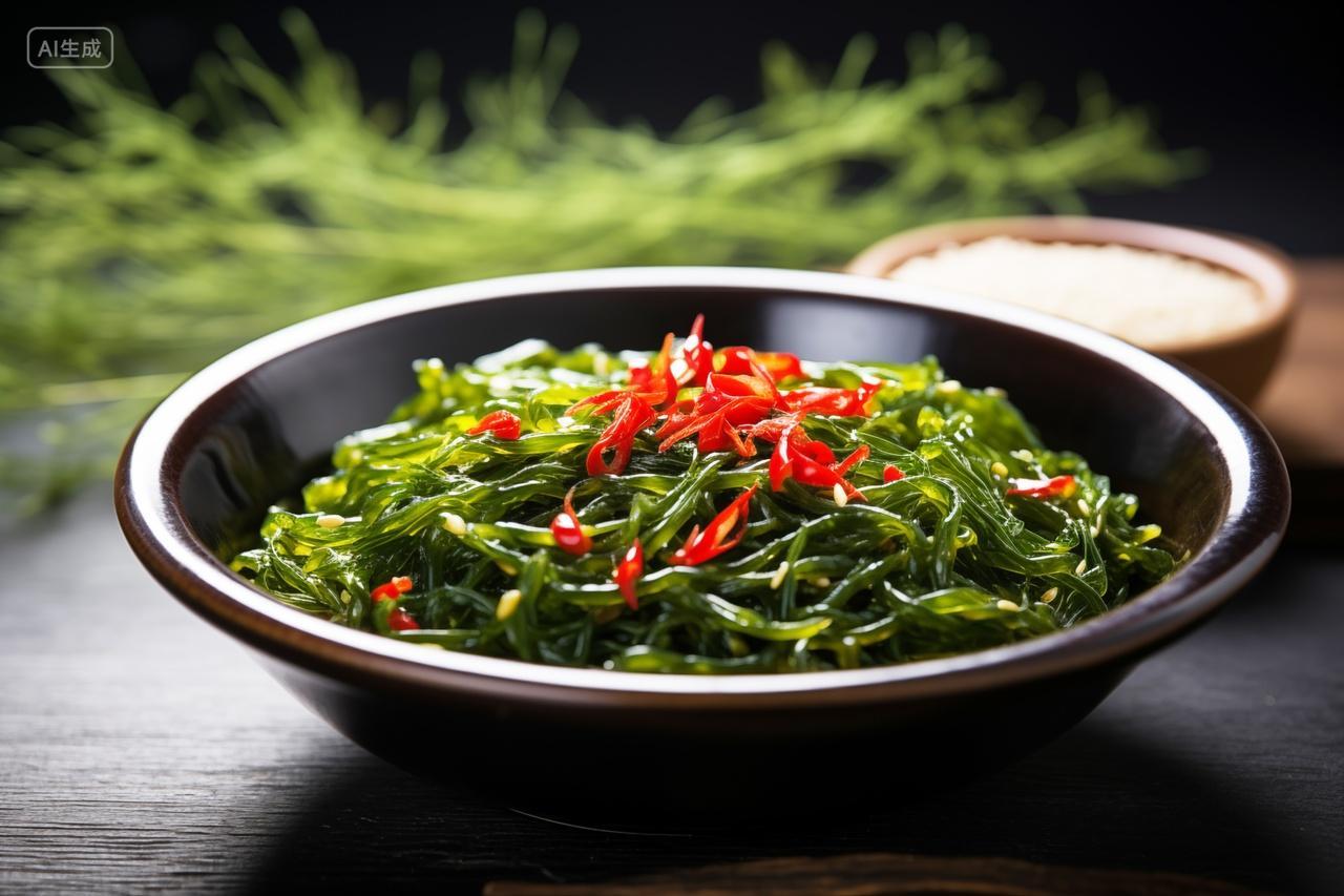 桌面上健康可口的凉拌菜