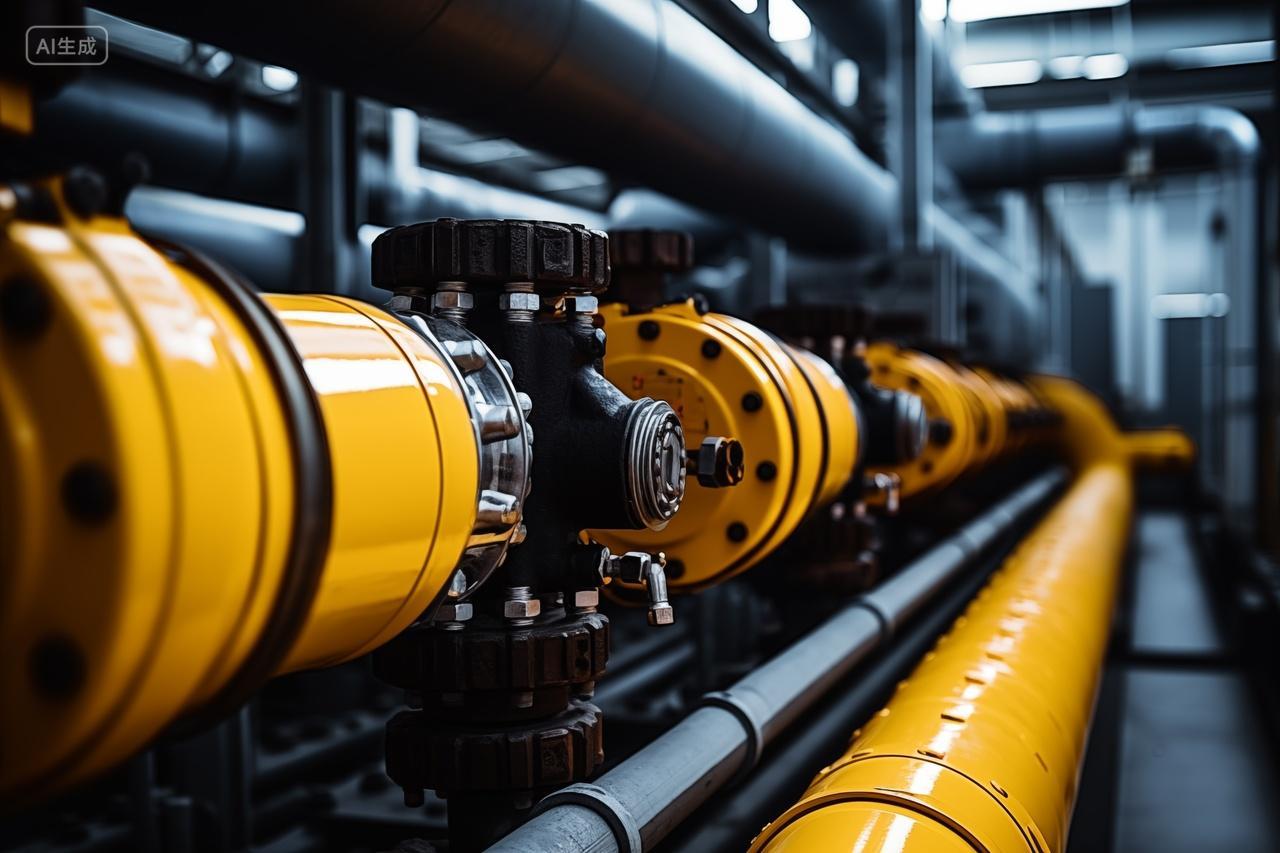 工业管道特写机械管道行业工艺