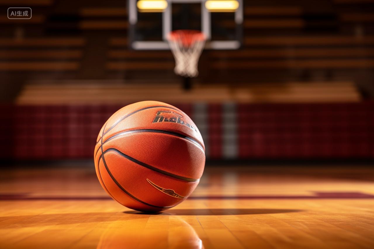 篮球场上的篮球运动器材