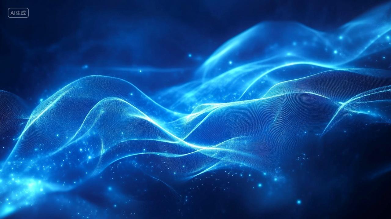 商务星空中蓝色线条背景梦幻