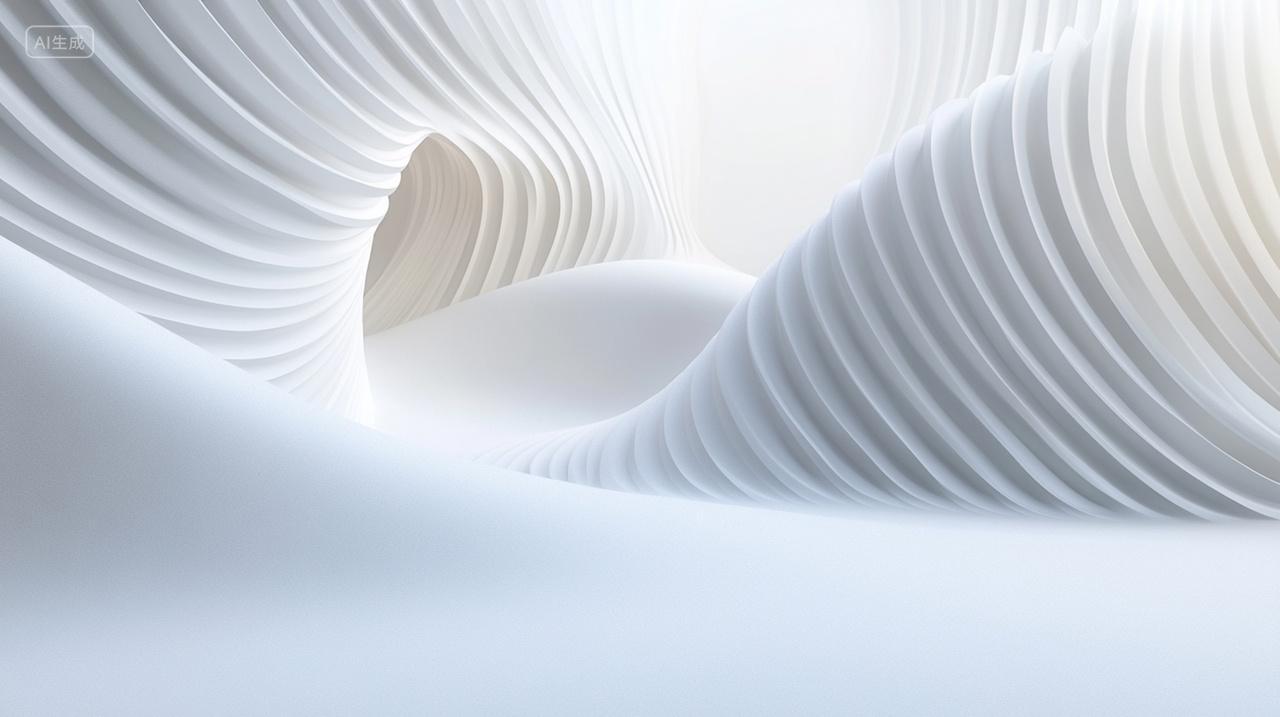 白色简约抽象建筑空间