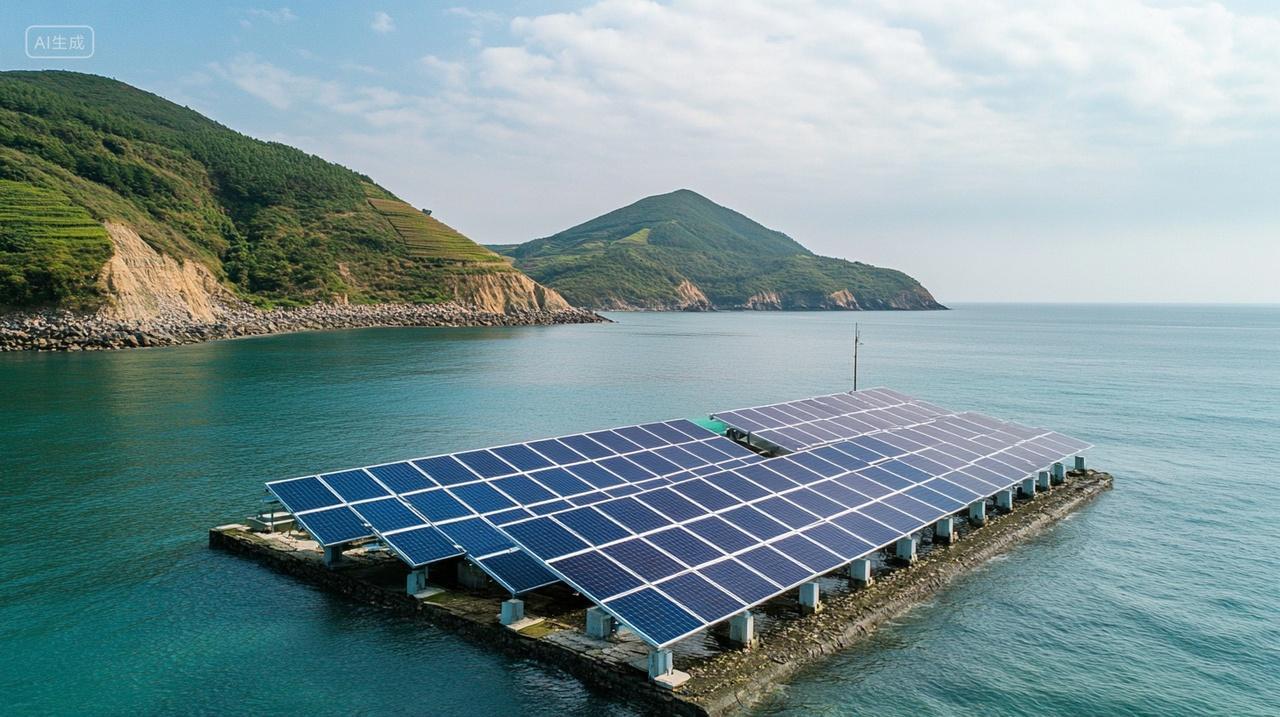 海岛太阳能光伏发电背景