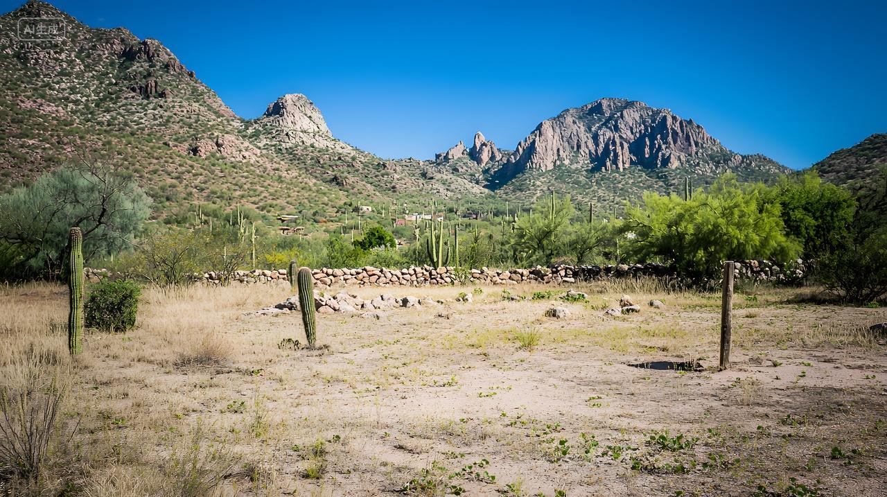 风景秀丽沙漠景观和落基山脉