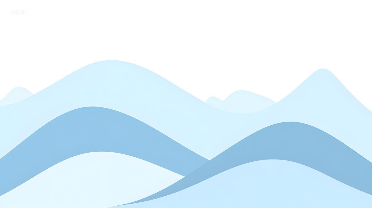 宁静背景上柔和蓝色波浪