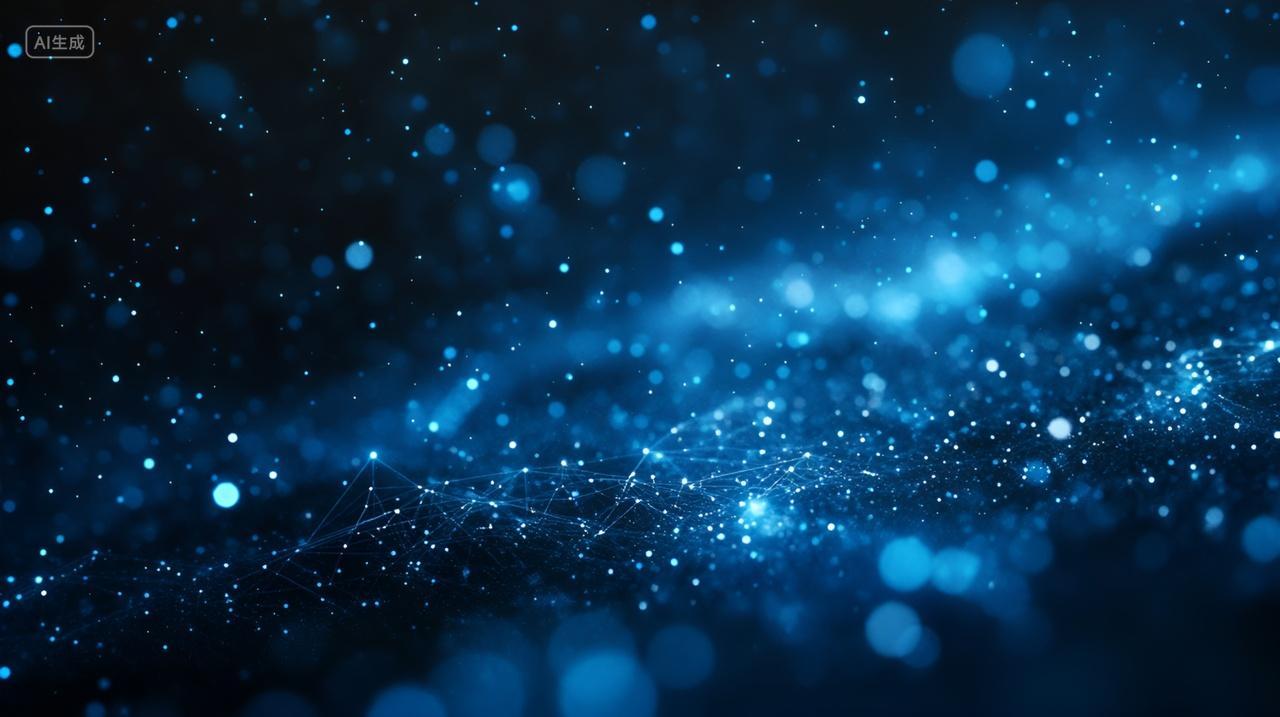 蓝色星尘科技梦幻发光粒子公司宣传公司团结