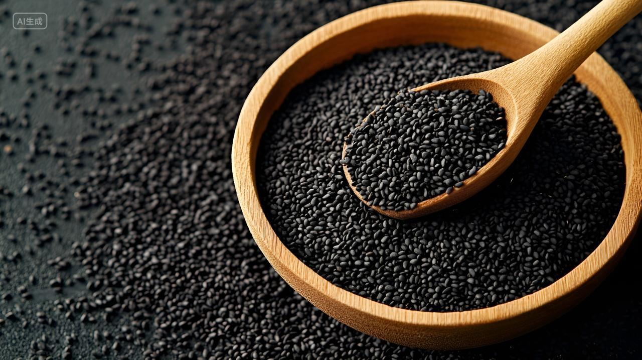 黑芝麻种子特写
