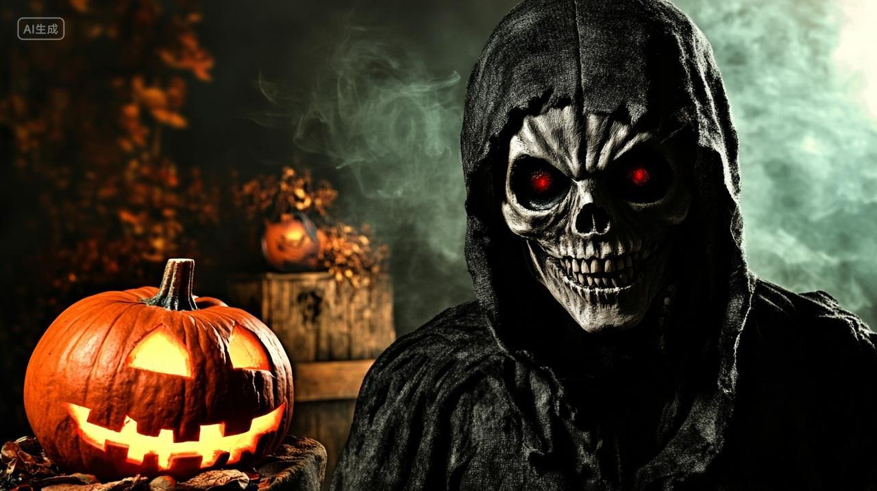 万圣节死神黑暗背景