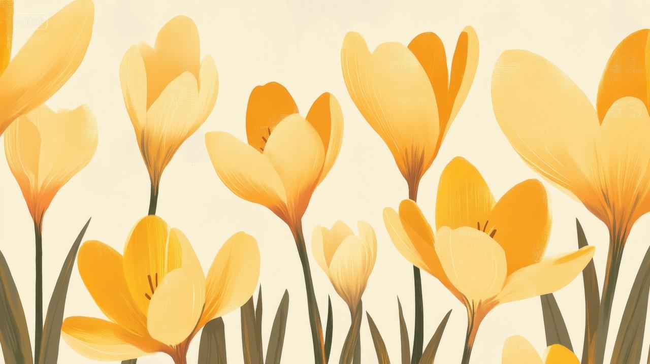 黄色花朵背景图案